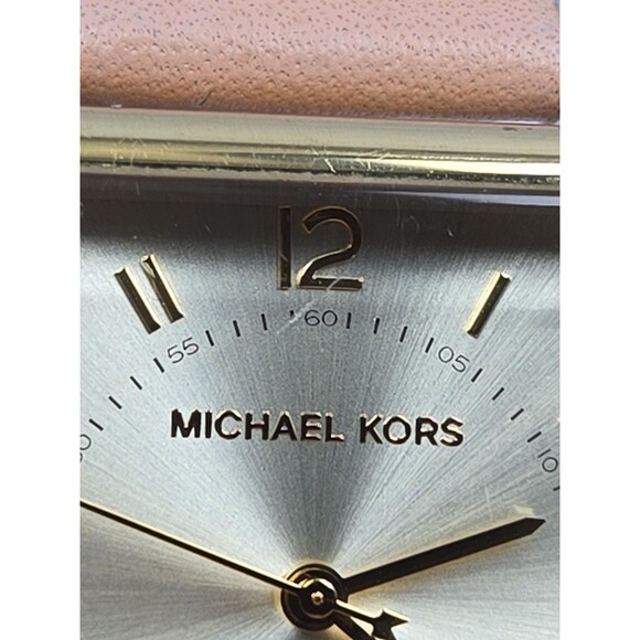 Michael Kors Brenner MK2674 Womens Gold Tone 31mm Pink Leather Watch New Battery main image 4